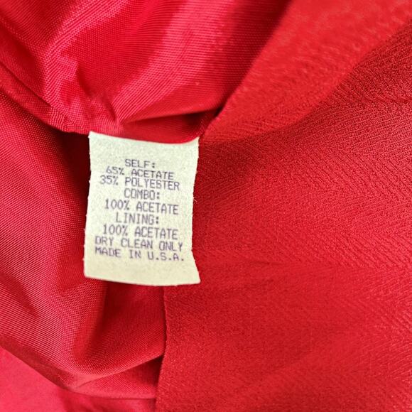 Vintage Nanette Lepore Red Satin Mini V-neck Dress - Picture 10 of 11